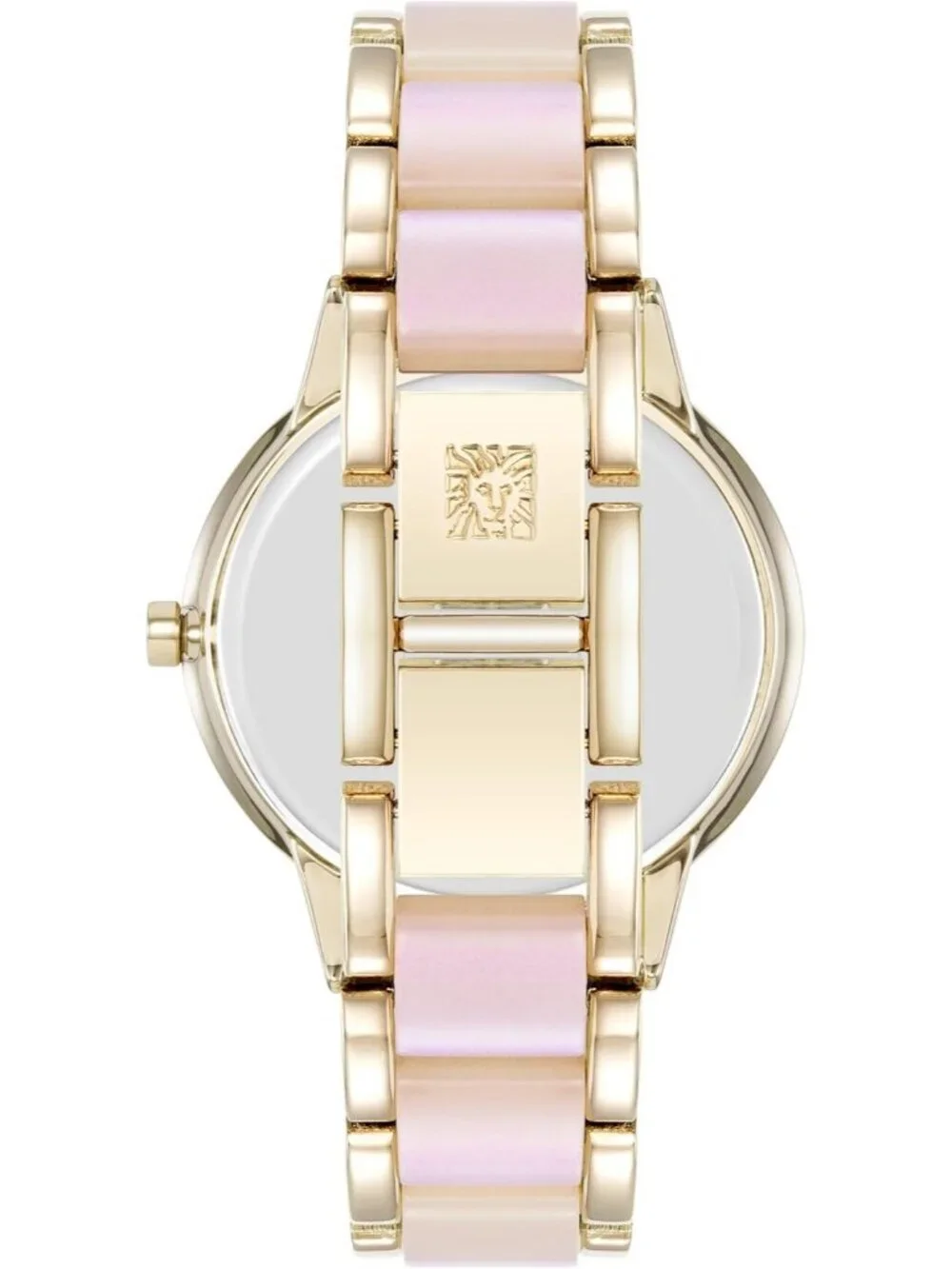 Anne Klein Women's Pink Gold Analog Quartz Fashion Resin Bracelet Luxury Watch